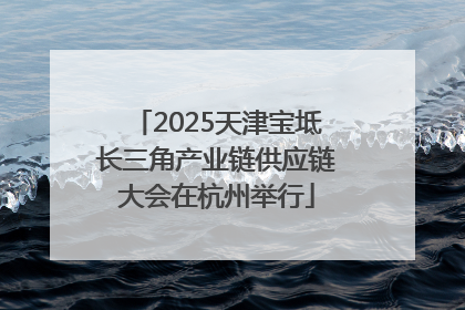 2025天津宝坻长三角产业链供应链大会在杭州举行