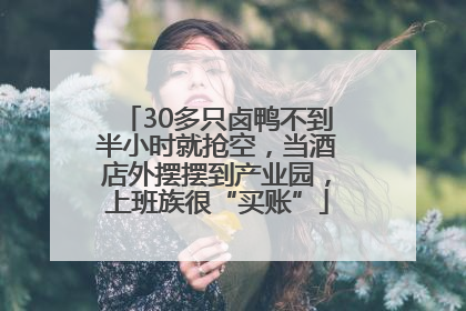 30多只卤鸭不到半小时就抢空，当酒店外摆摆到产业园，上班族很“买账”