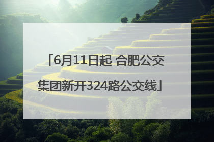 6月11日起 合肥公交集团新开324路公交线