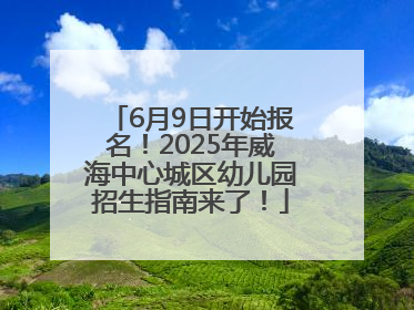 6月9日开始报名！2025年威海中心城区幼儿园招生指南来了！