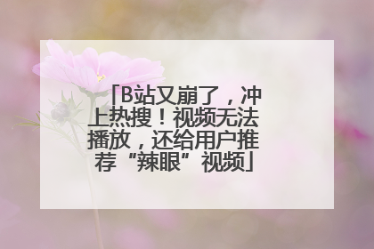 B站又崩了，冲上热搜！视频无法播放，还给用户推荐“辣眼”视频