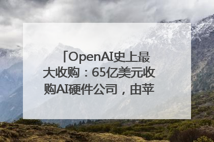 OpenAI史上最大收购：65亿美元收购AI硬件公司，由苹果前设计总监创办